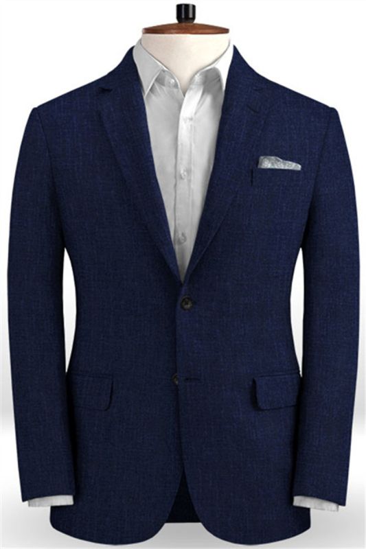 Dark Blue Casual Formal Mens Business Suit | Slim Fit Regular Single Breasted Mens Tuxedo