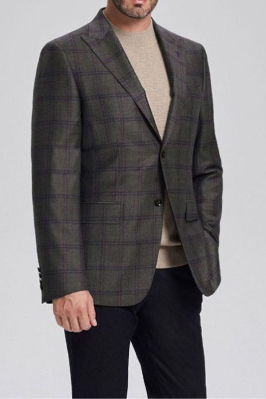 Men's Cream Peak Lapel Blazer main image 1