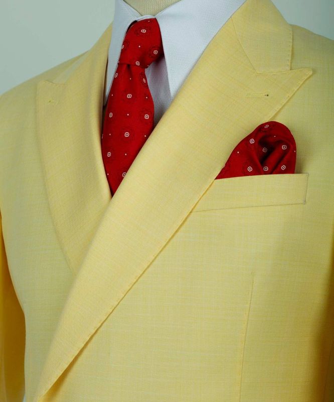 Amazing Gorgeous Yellow Shawl Lapel One Button Mens Suit main image 1