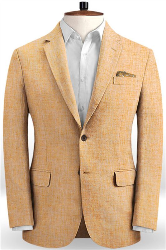 Causal Beach Linen Prom Suit |  Two Piece Blazer Men Tuxedo