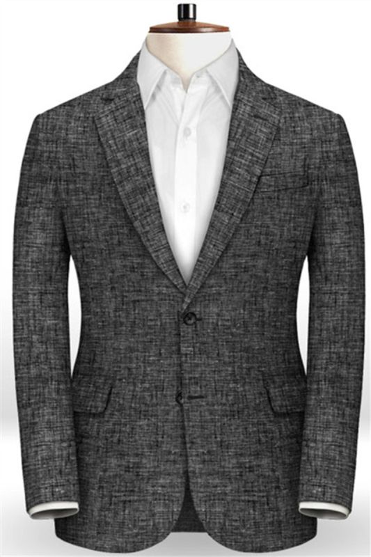 Linen Summer Beach Wedding Groom Tuxedo | Handsome Slim Fit Mens Suit