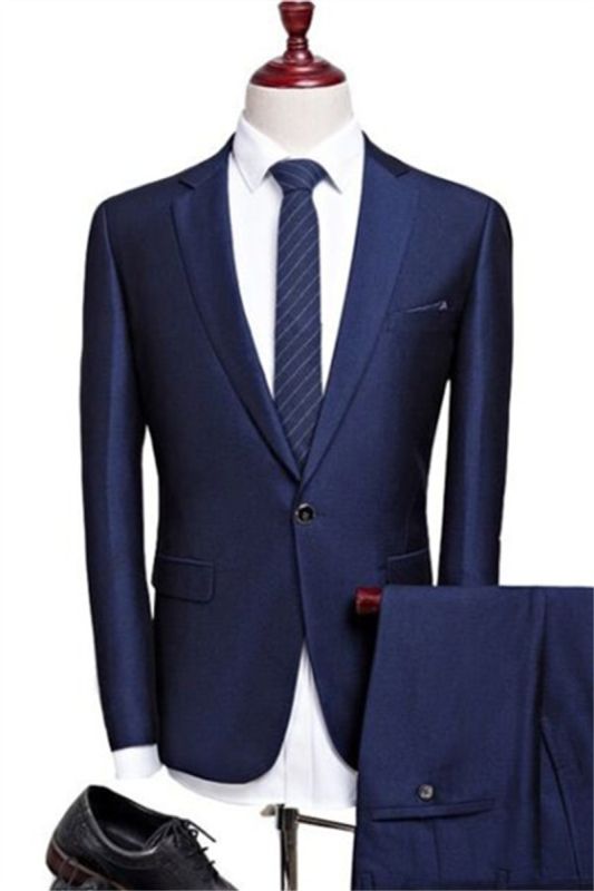 Casual  Design Navy Blue Men Suit | Formal Business Jacket Slim Fit Tuxedo Best Men Blazer Two Pieces