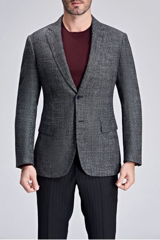 Men Classic Grey Blazer Casual Business Jacket
