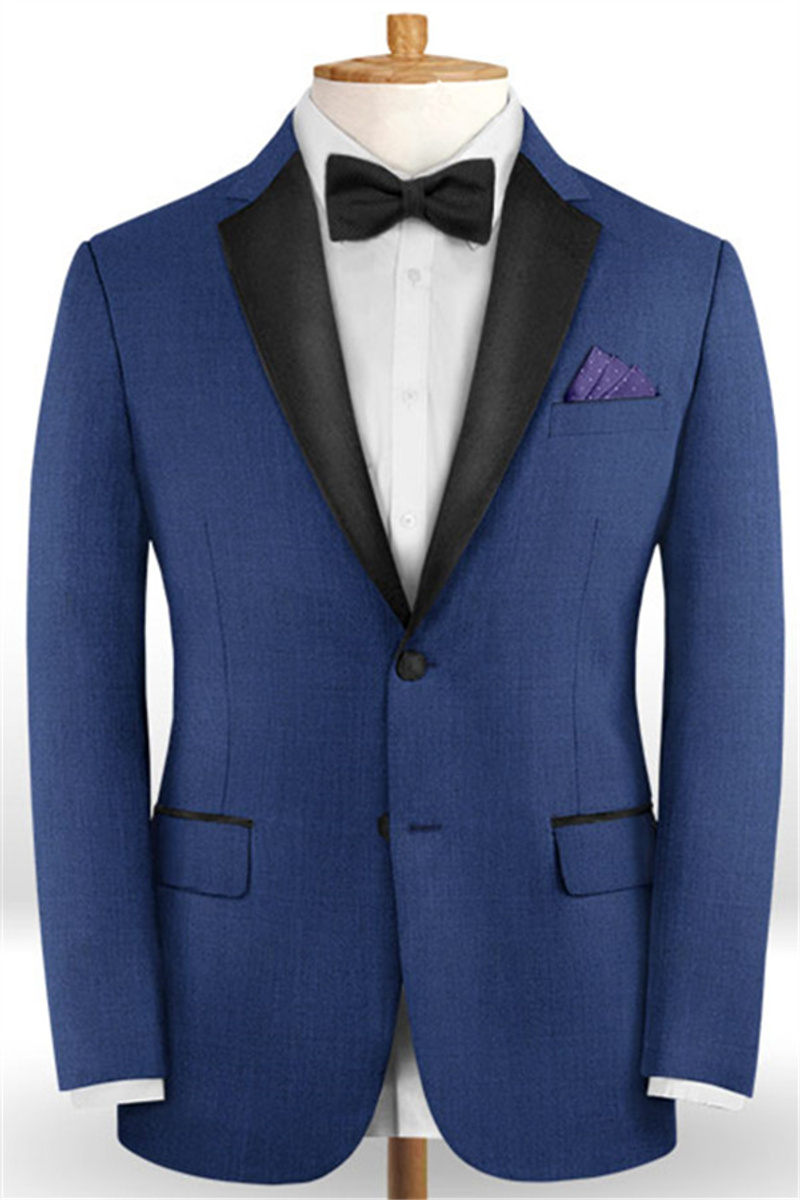 Royal Blue Men Business Suit Two Button Slim Fit Prom Men Blazer