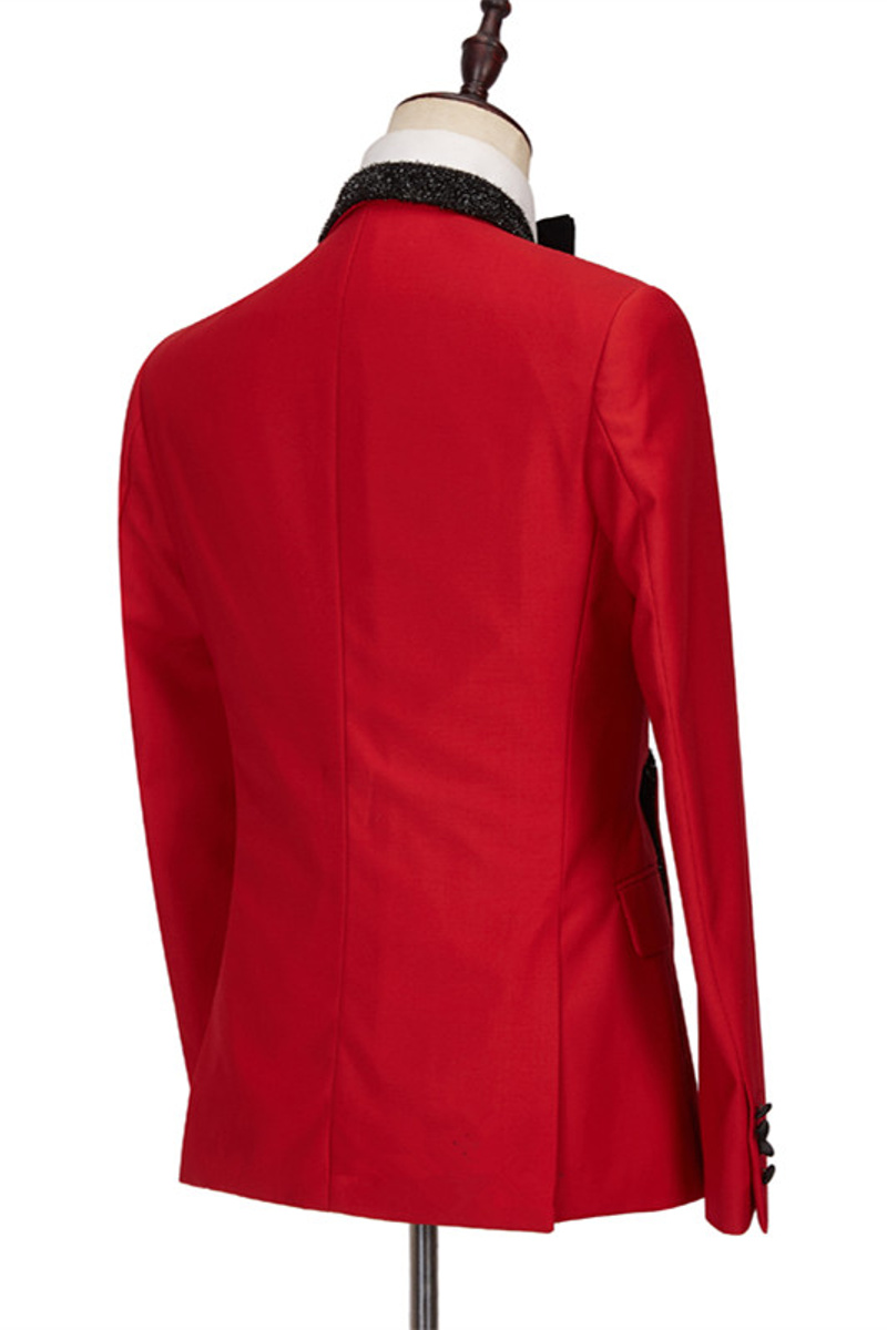 Axel Red Shawl Lapel Fashion Slim Fit Men's Suit