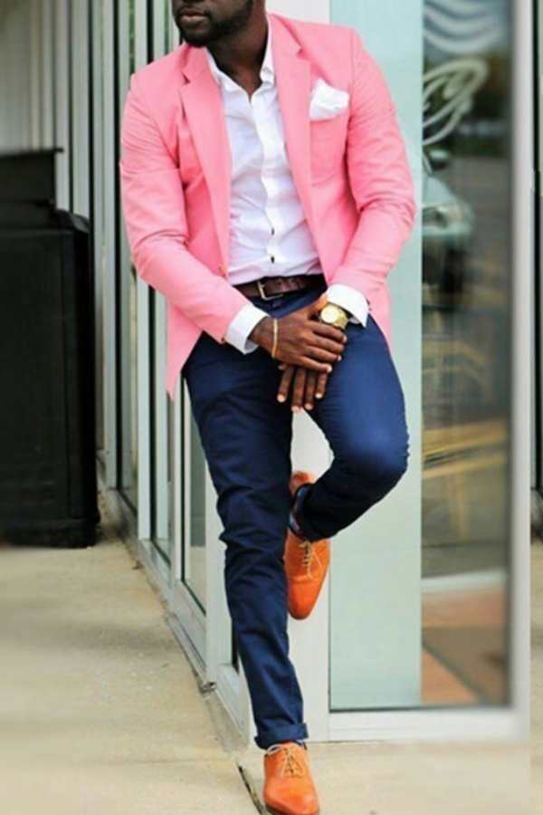 Mason Candy Pink Two Piece Prom Men Suit Online