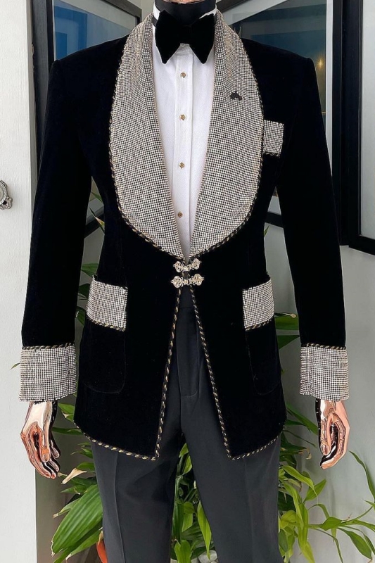 Black Shawl Lapel Two-Piece Wedding Suit