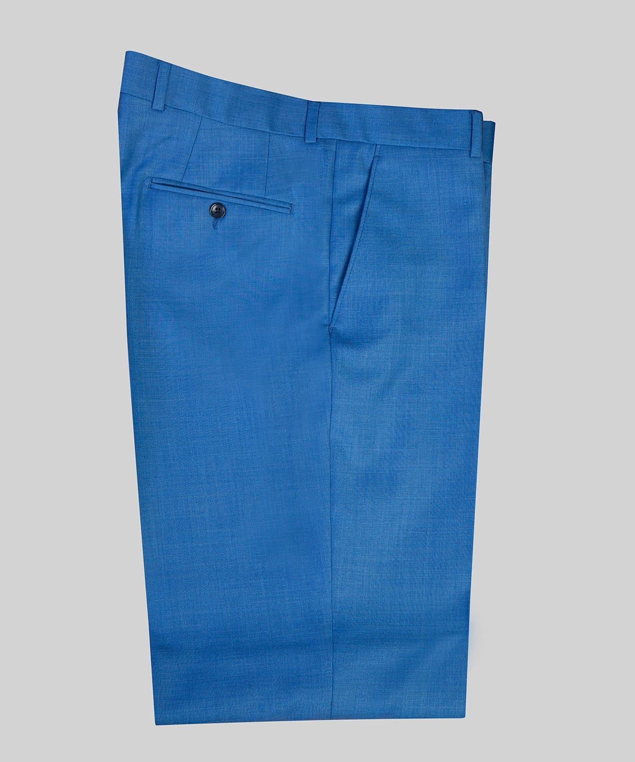 Fashion Blue Three-Piece Formal Notch Lapel Chic Suit