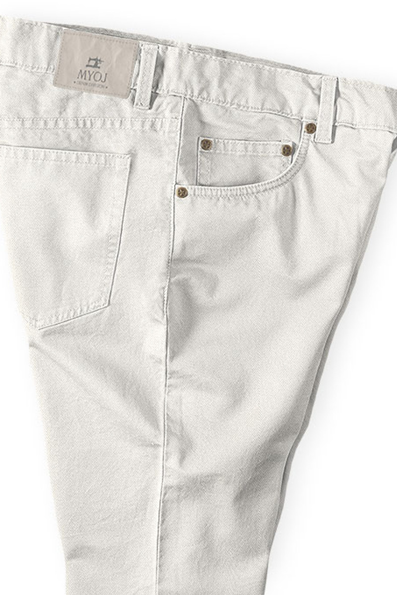White New Casual Men Mid Waist Straight Suit Pants