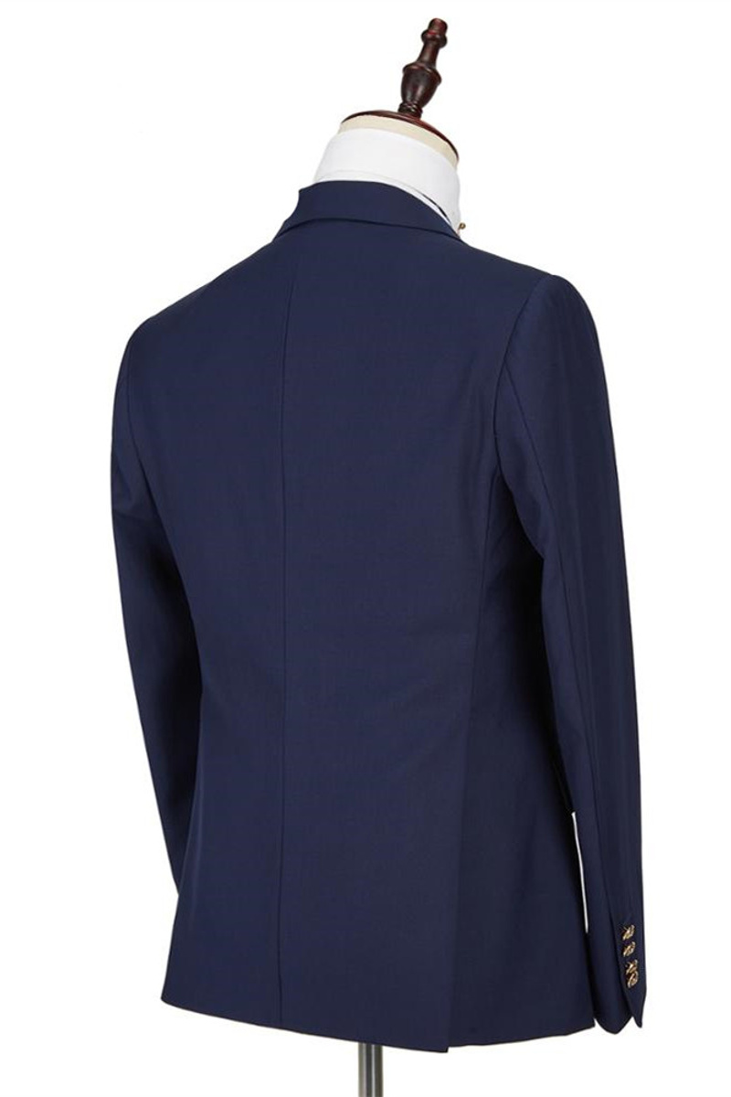 Maddox Navy Blue Peaked Lapel Formal Business Suit