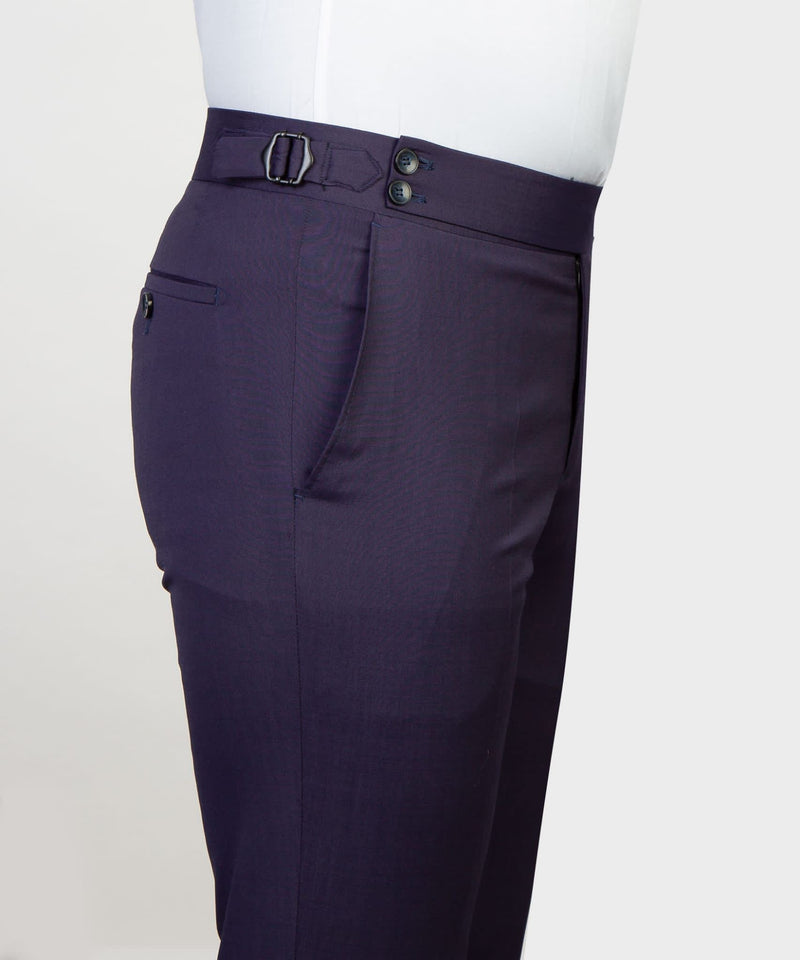 Dark Purple Peaked Lapel Three-Piece Best Fitted Suit