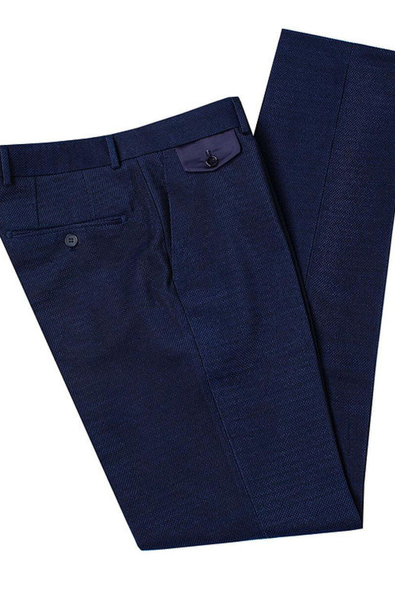 Skylar Dark Navy Shawl Lapel Three-Piece Slim Fit Wedding Suit