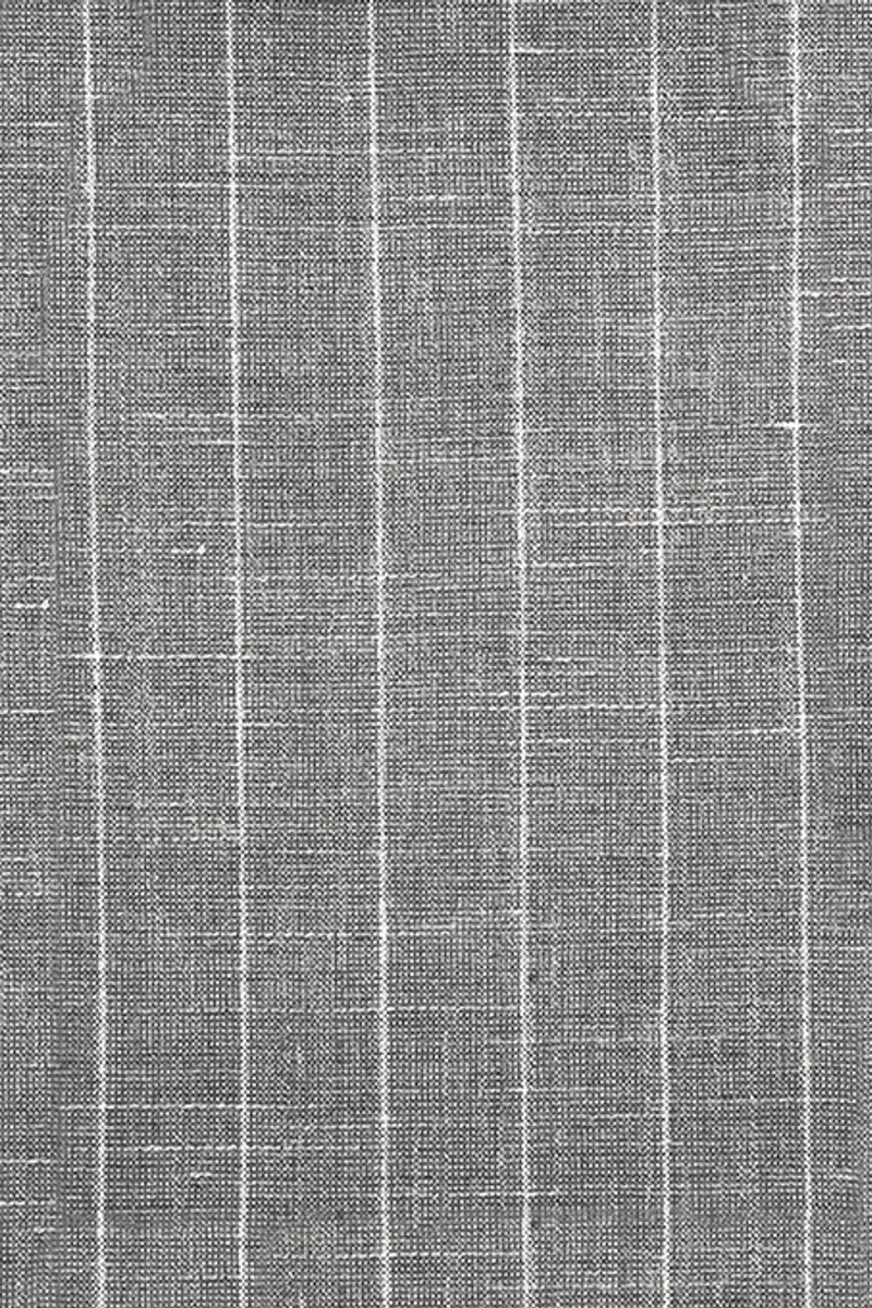 Grey Striped Linen Suit Online Two-Piece Tuxedo with Notch Lapel