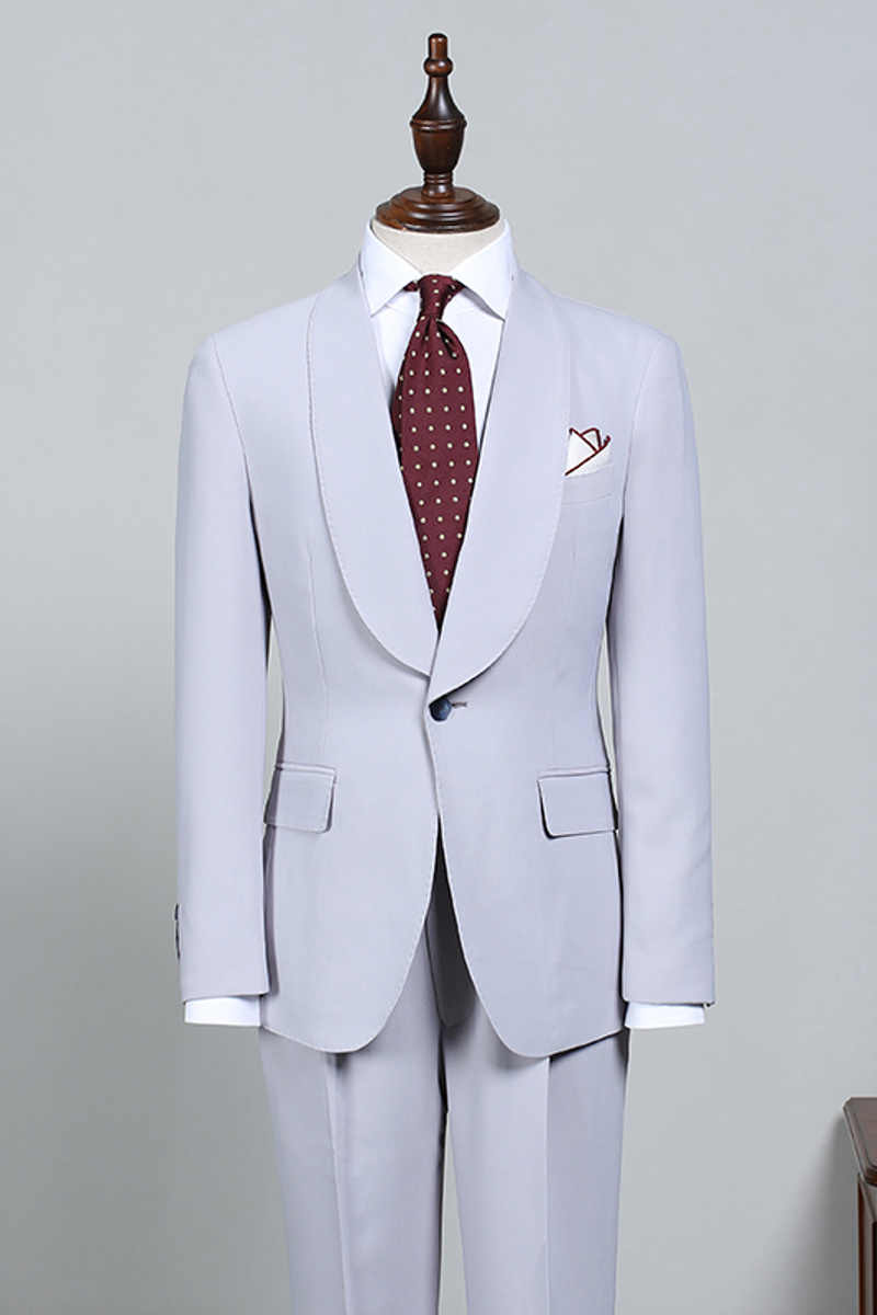 Ivan Stylish Blue Two-Piece Custom Groom Wedding Suit