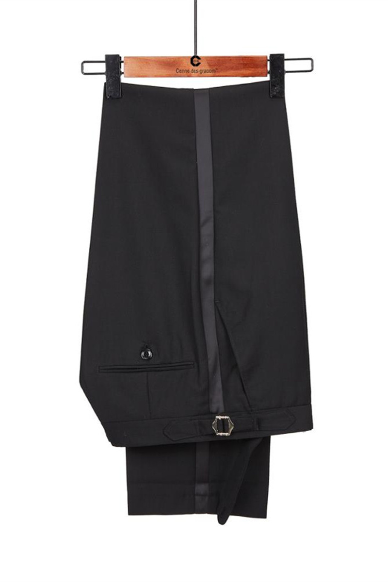 Omar Charming Black Pointed Lapel Men Fit For Prom