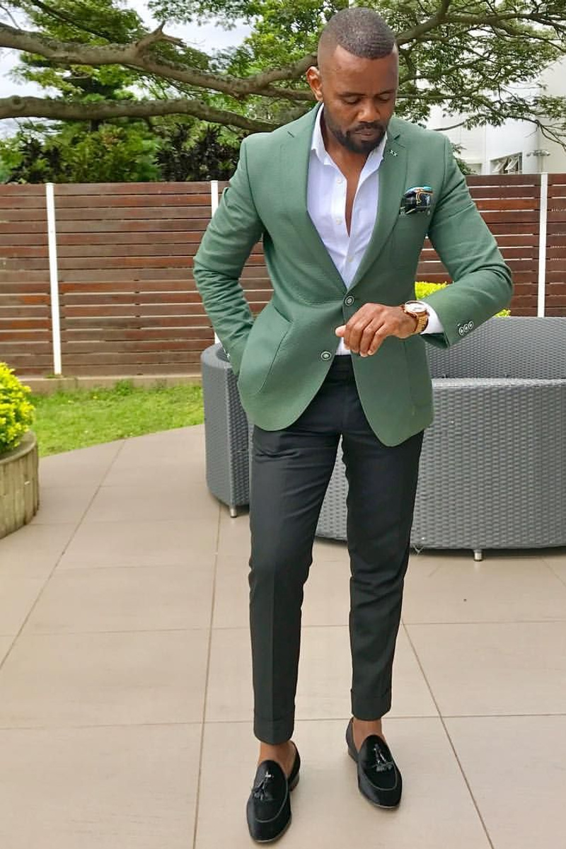 Alexander Green Handsome Slim Fit Lapel Formal Suit