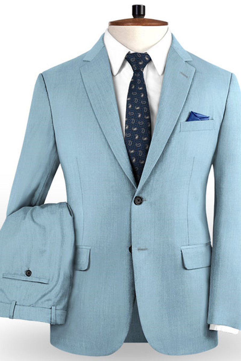 New Arrivals Two-Button Prom Tuxedo Jade Notch Lapel Formal Suit