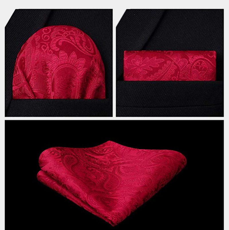 Stylish Silk Red Paisley Men Dress Vest For Prom