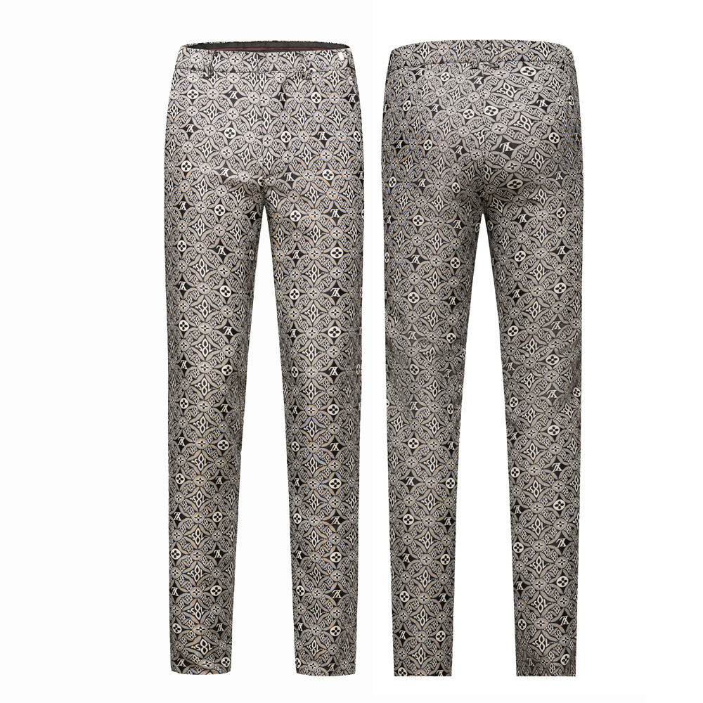 New Black Slim Fit Shawl Collar Jacquard Men's Prom Two Piece Suits