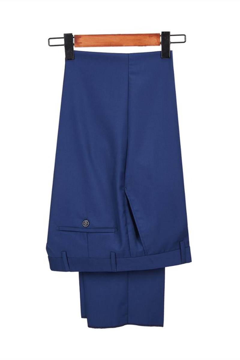 Stitching Velvet Shawl Lapel Royal Blue One-Button Formal Prom Suit and Wedding Tuxedo Online