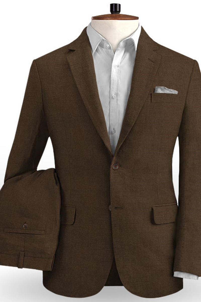 Brown Boyfriend Prom Suit Two Groom Tuxedos