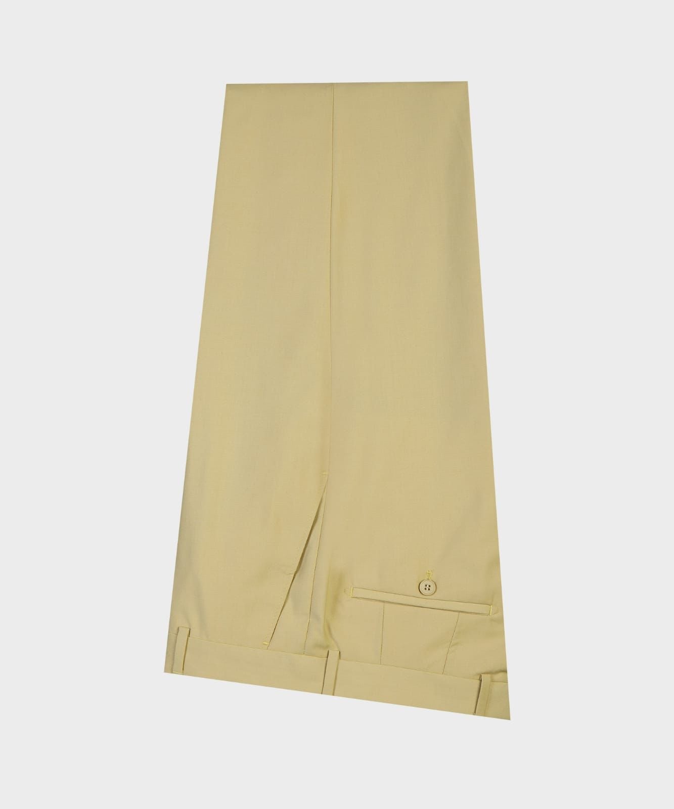 Shiny Yellow Double-Breasted Point Collar Ball Suit