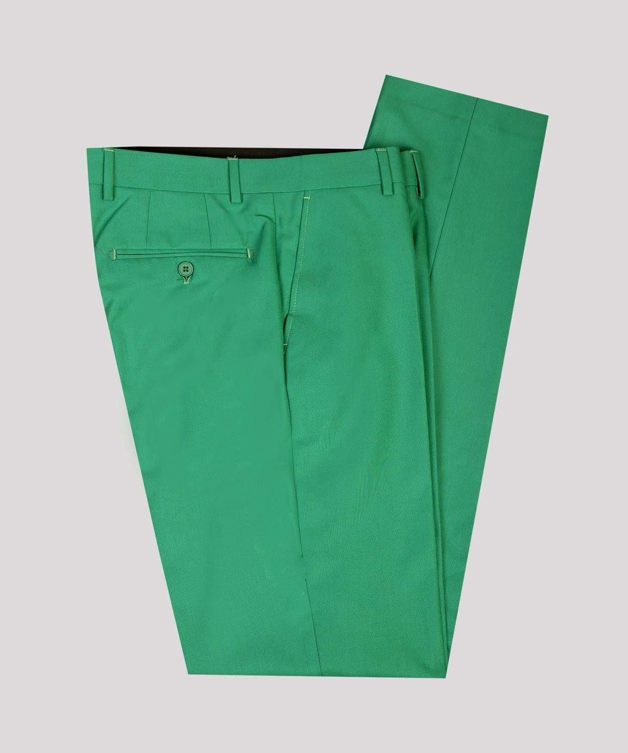 Fashion Green Point Collar Slim Fit Prom Men Suits