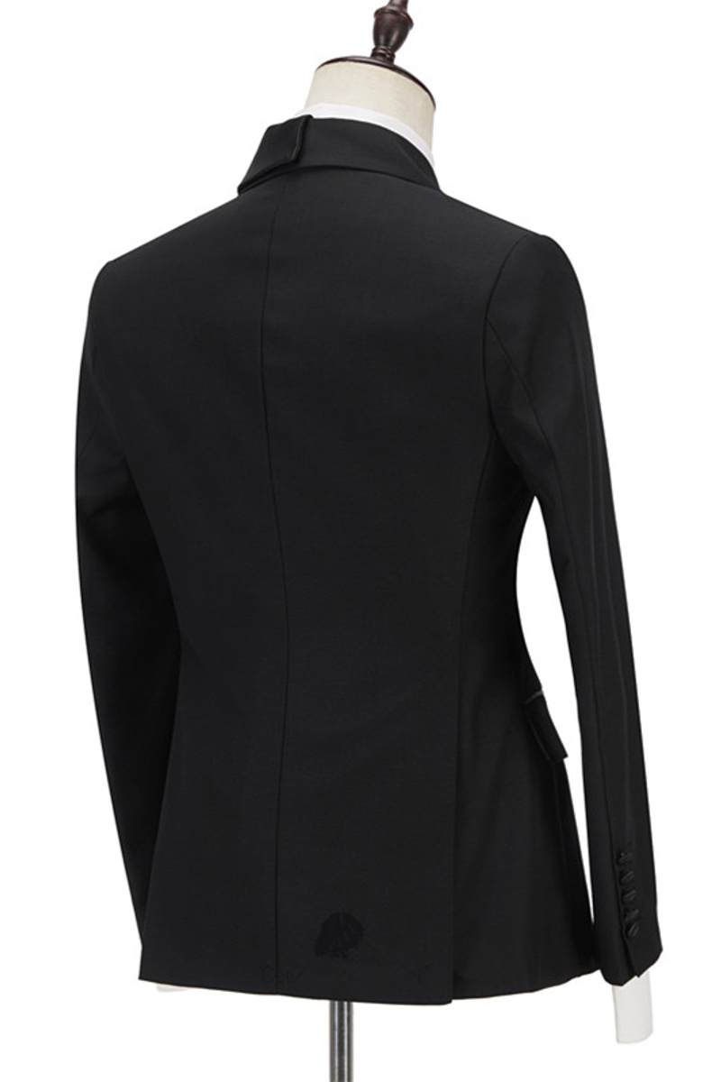 Jadon Black Point Lapel Fashion Slim Fit Business Men Suit