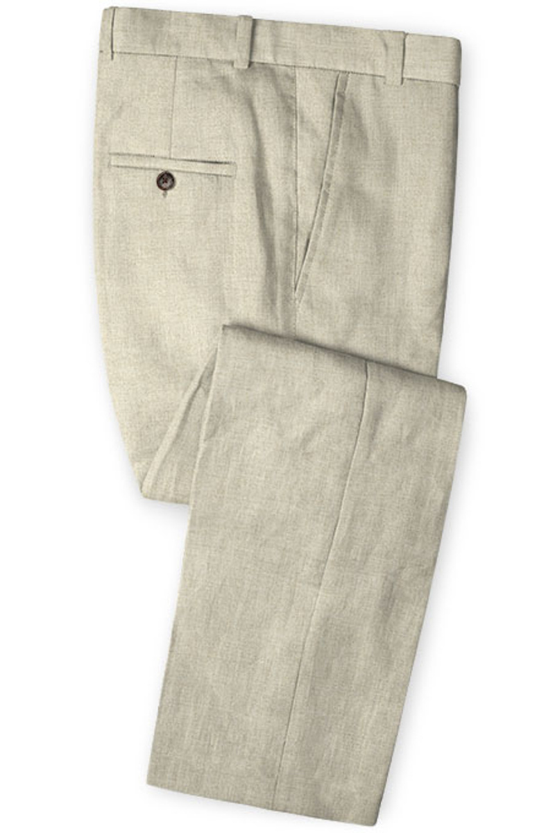 Prom Groom Suit Two-Pieces Linen Classic Summer Fashion Tuxedo