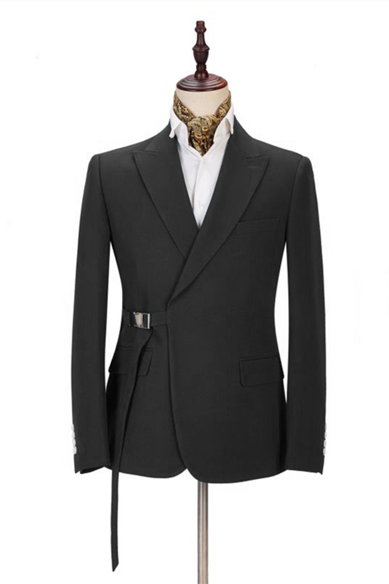 Classic Formal Suit Online Peak Lapel Buckle Button Suit for Men