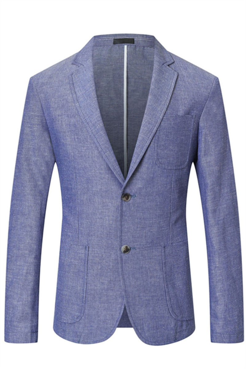 Nathaniel Blue Summer Linen Men Blazer
