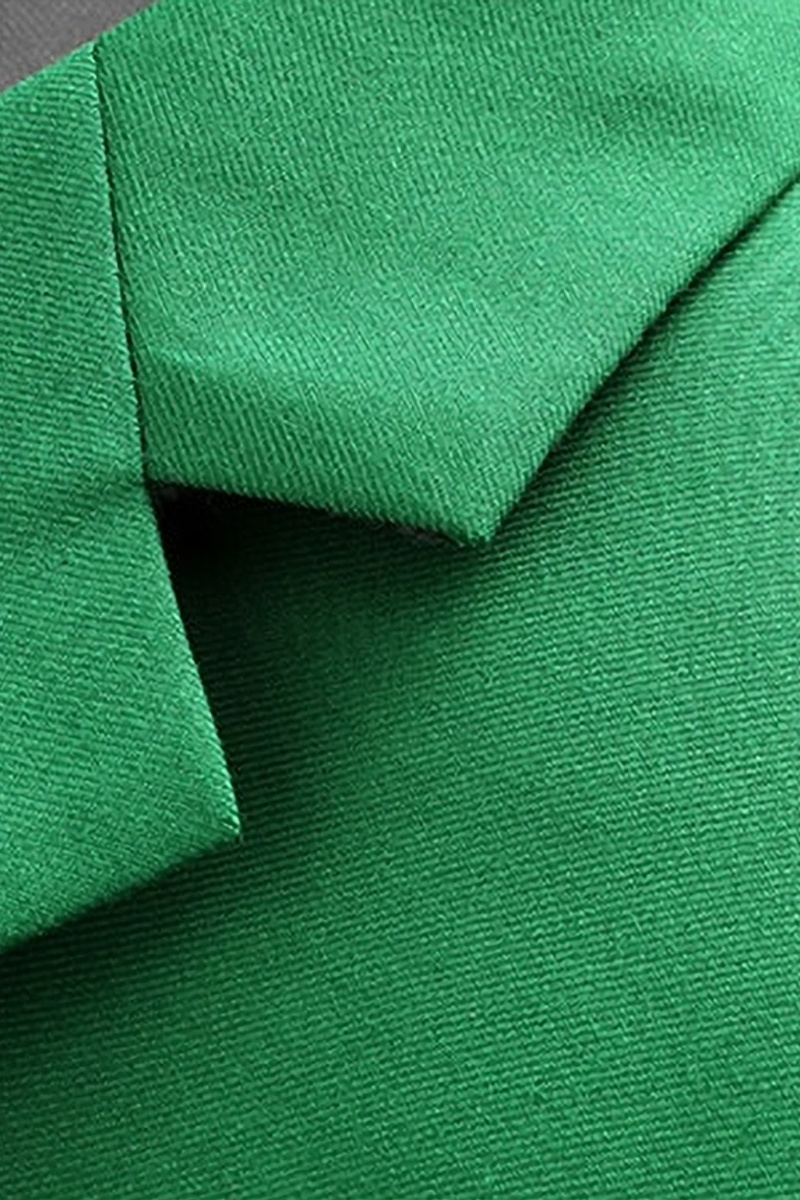 Three-Piece Green Suit Notch Lapel Prom Suit