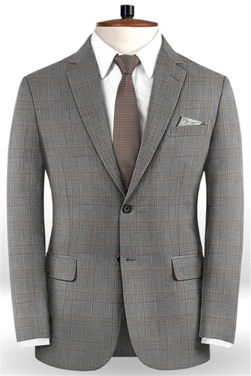 Custom Checked Suits Classic Two-Piece Tuxedos