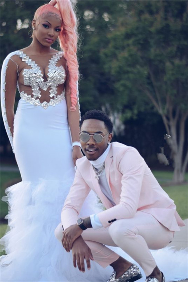 Handsome Pink Slim Fit Boys Suit