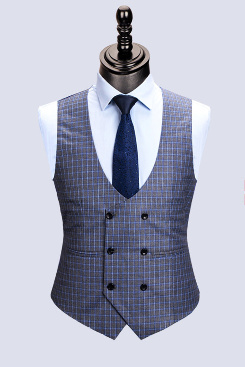 Jaylen Bespoke Plaid Notched Lapel Fitted Formal Business Men Suits