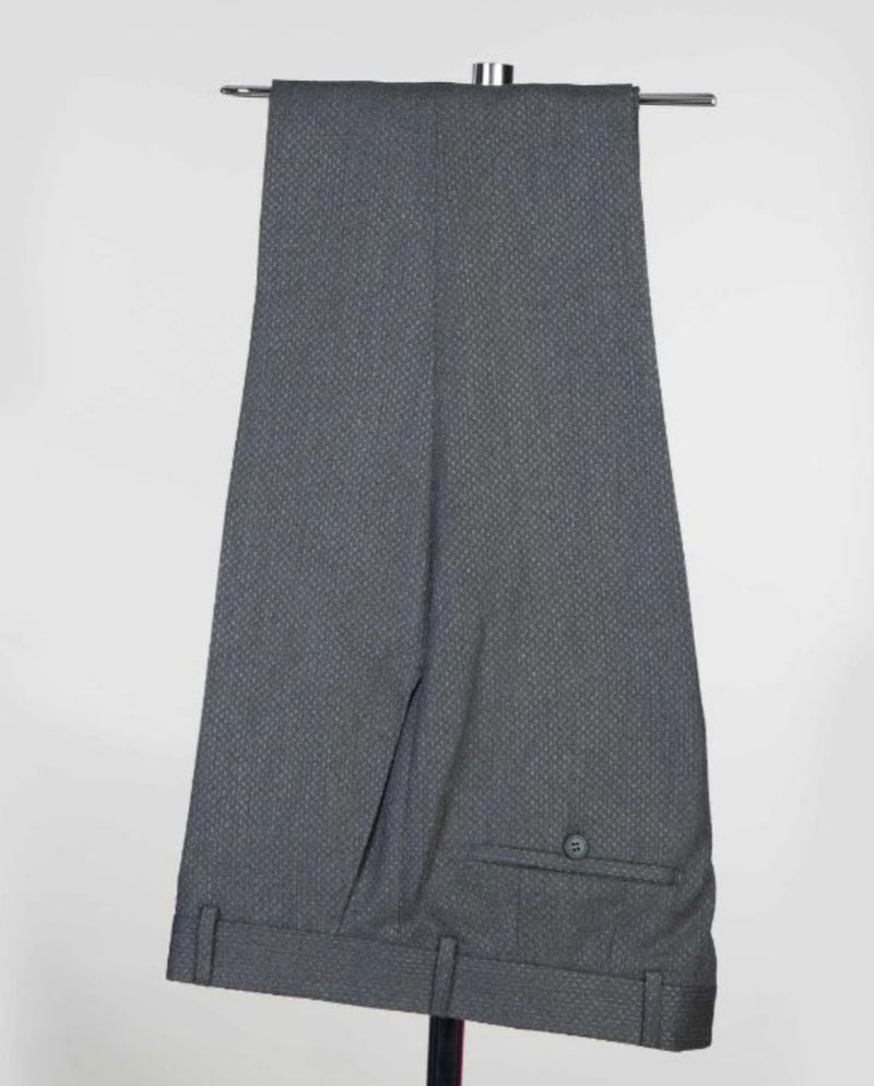 Gray One-Button Stylish Wedding Suit with Black Shawl Lapel