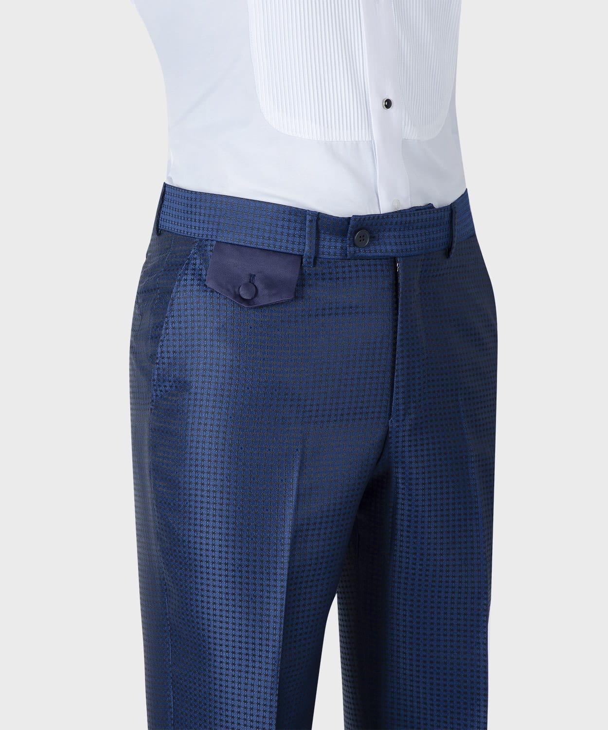 Navy Two-Piece Double-Breasted Cape Lapel Wedding Suit