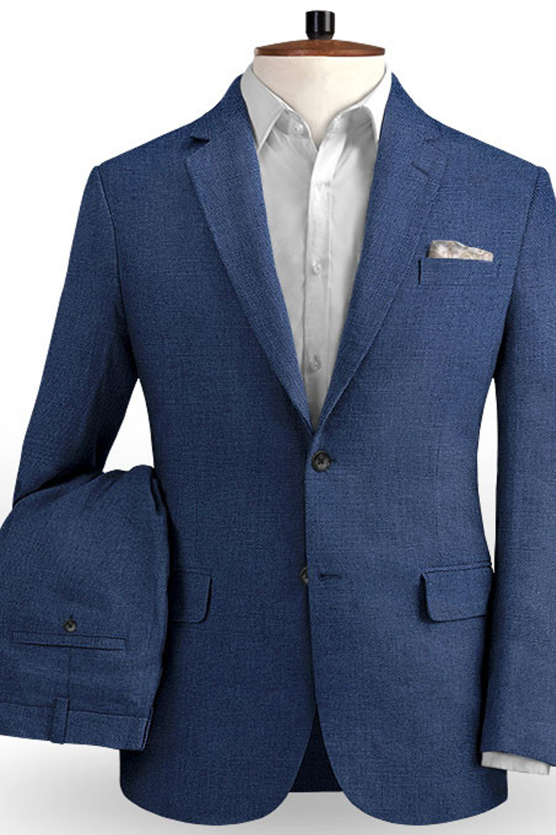 Navy Blue Men Suit Wedding Groom Suit Tuxedos Slim Fit Best Man Prom Blazer