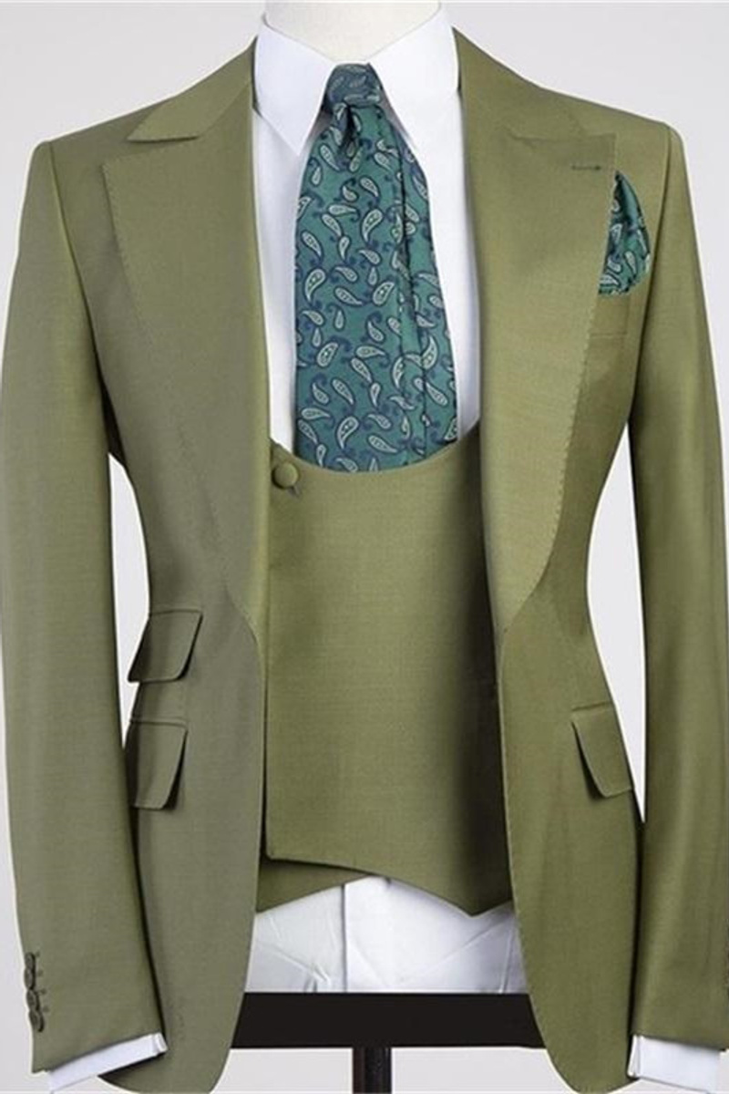 Camron Three Piece Point Lapel Custom Men Prom Suit