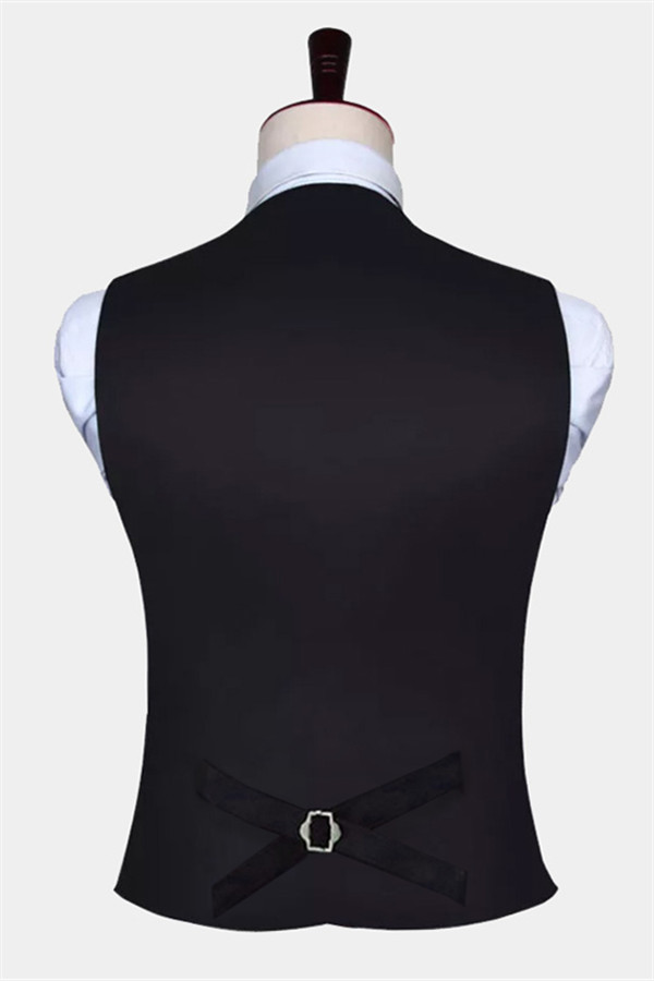 Red Paisley Slim Fit Waistcoat For Men