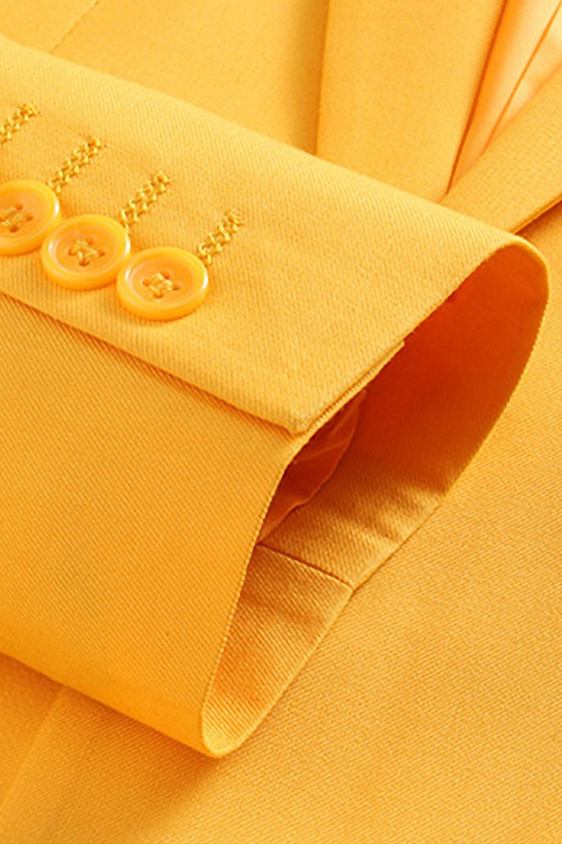 Gold Three-Piece Notch Lapel Suit Corey Formal Tuxedo