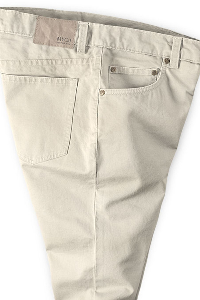 Cream High Quality Men Suit Trousers With Zip Fly