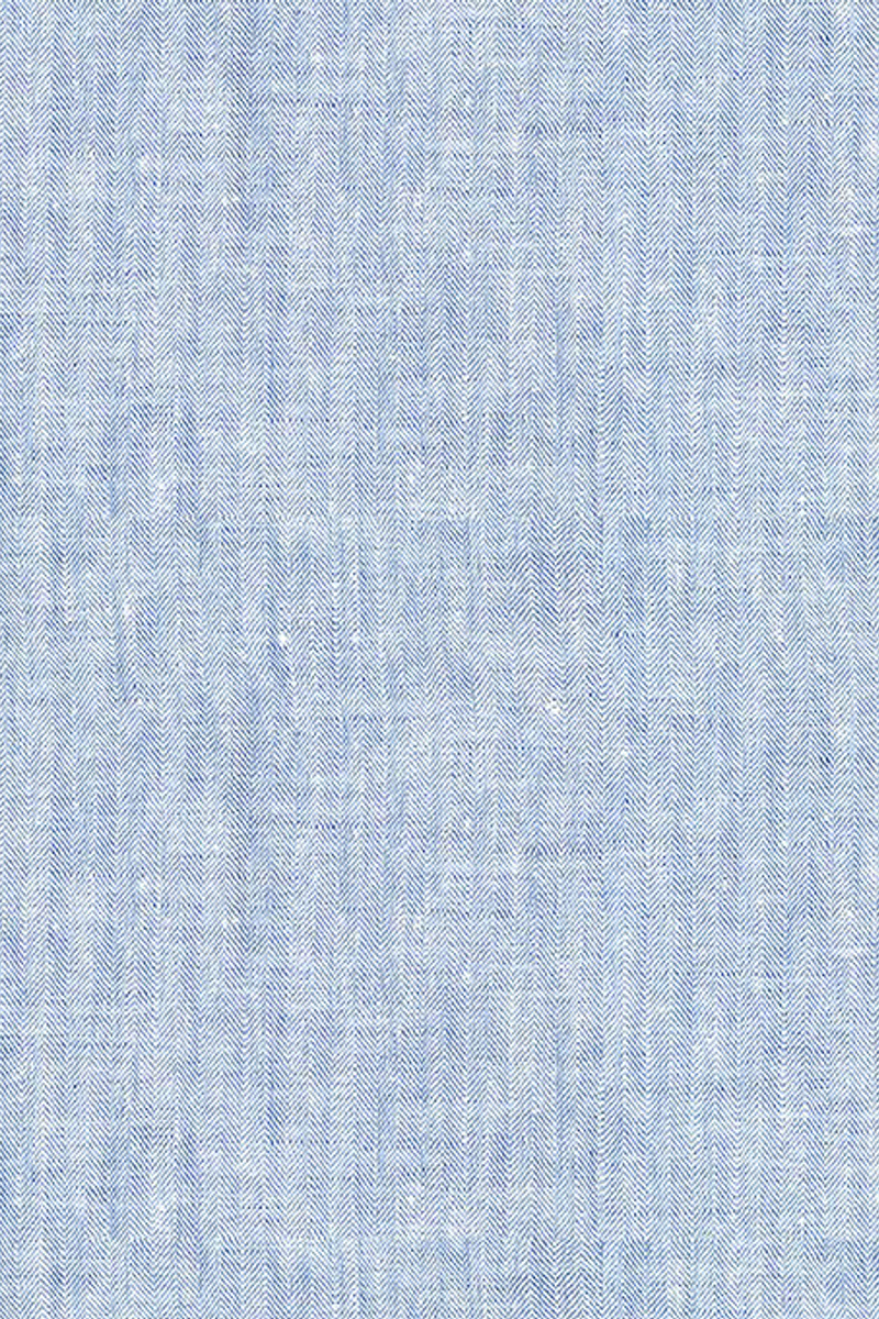 Sky Blue Cotton Linen Summer Wedding Suit Beach Suit Groom Tuxedo Blazer