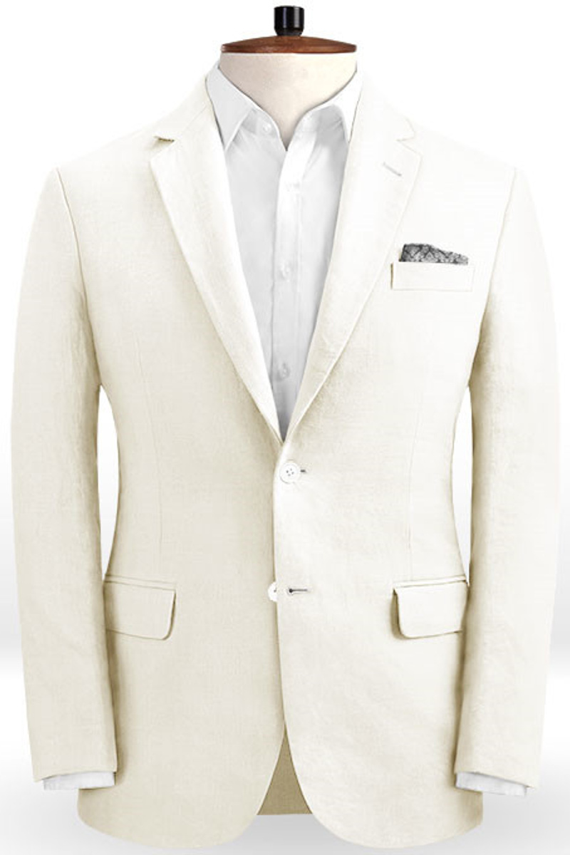 Ivory New Luxury Suit Summer Slim Fit Business Jacket