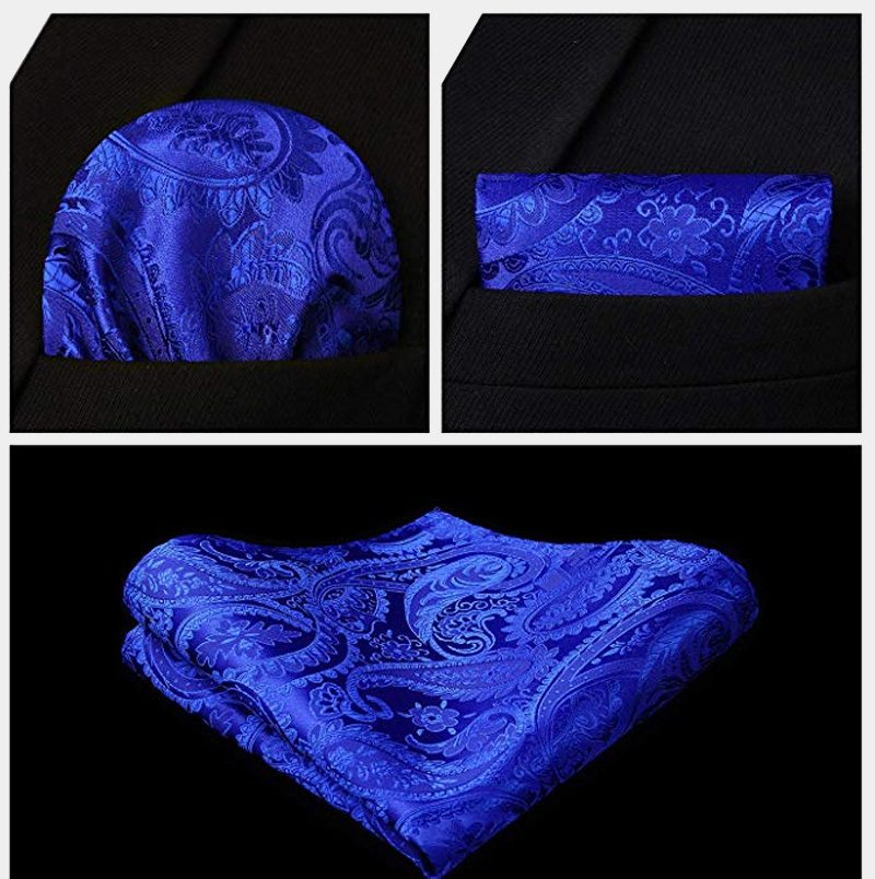 Royal Blue Paisley Men Tank Top