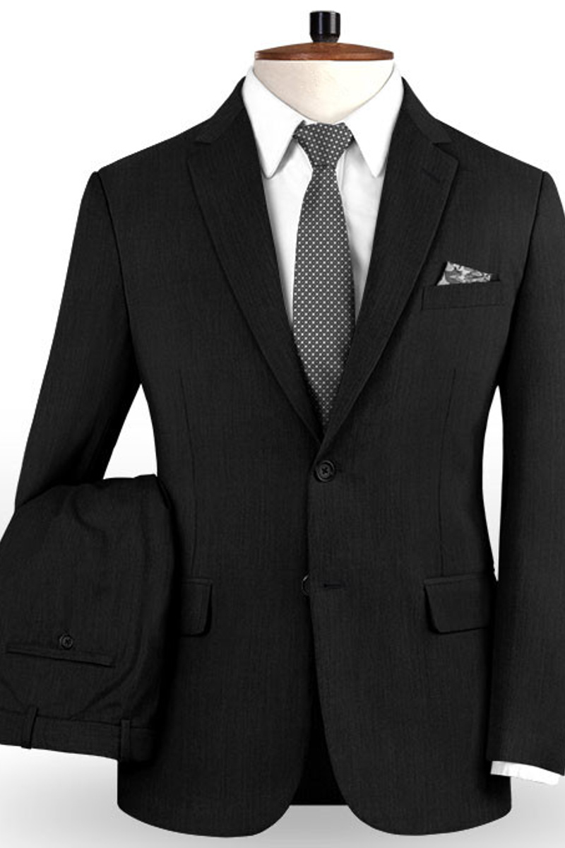 Black Business Formal Groomsmen Suit Two-Piece Business Tuxedo