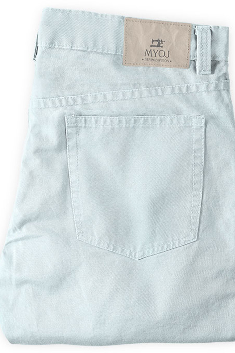 Blue Men Cotton Casual Business Stretch Men Pants