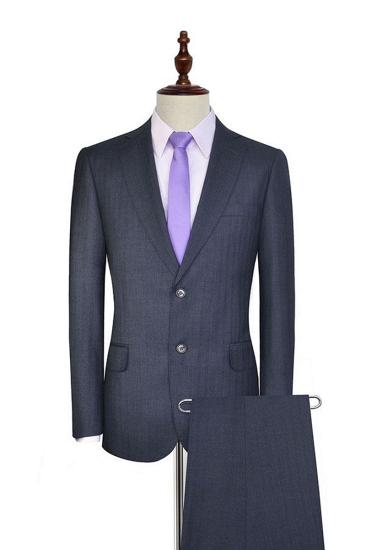 Julio Dark Grey Stripe Pattern Mens Formal Suit_1