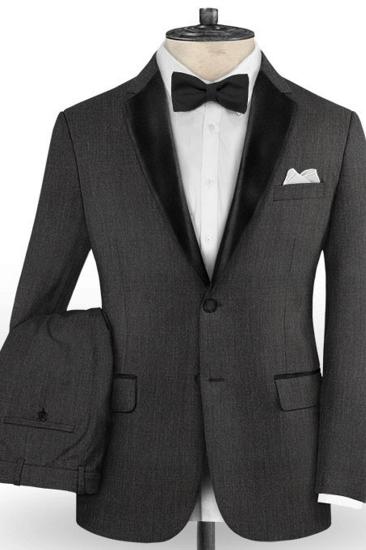 Mauricio Dark Grey Slim Fit Men Suit | New Formal Suit Two Piece_2