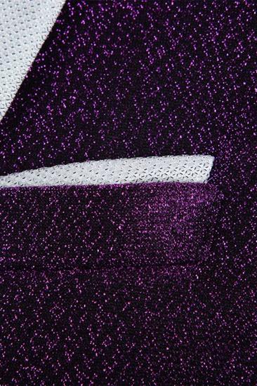 Sparkling Purple Sequin Blazer Online | Peak Lapel Glitter Prom Men Suit_3